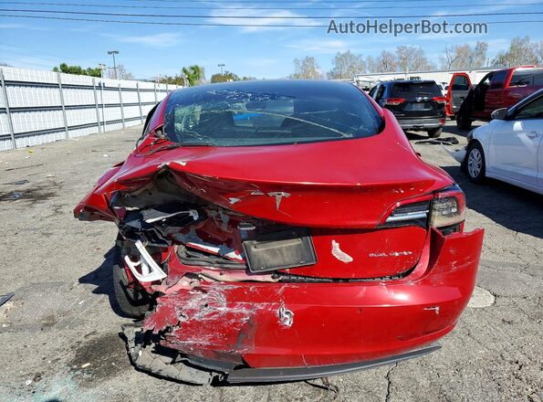 5YJ3E1EB7NF286369 2022 TESLA MODEL Красный Вид сзади