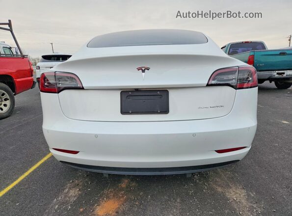 5YJ3E1EB7NF360387 2022 TESLA MODEL White Vista trasera