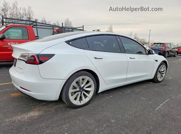5YJ3E1EB7NF360387 2022 TESLA MODEL White Trasero derecho