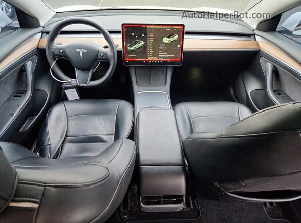 5YJ3E1EB7NF360387 2022 TESLA MODEL White Vista del salpicadero