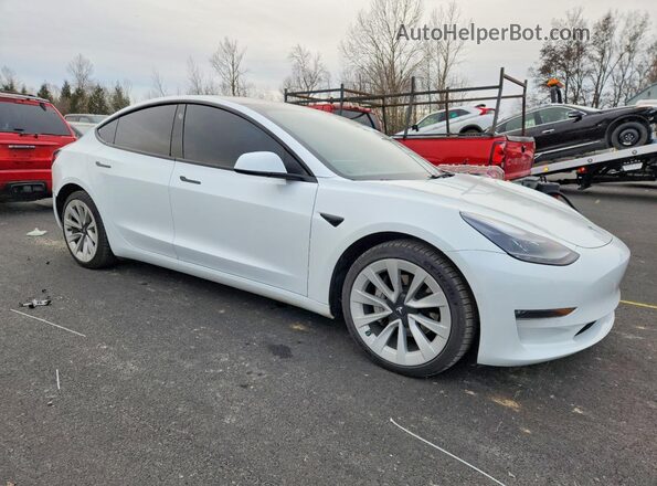 5YJ3E1EB7NF360387 2022 TESLA MODEL White Delantero derecho