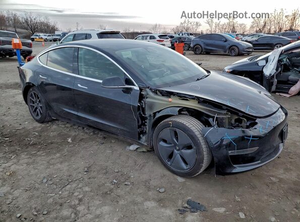 5YJ3E1EB8KF384788 2019 TESLA MODEL Черный Передняя правая четверть