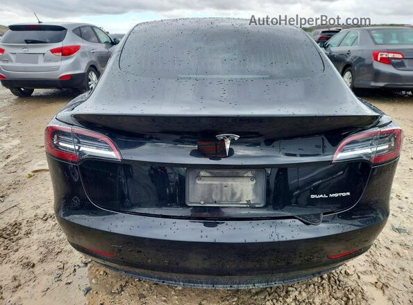 5YJ3E1EB8LF662896 2020 TESLA MODEL Black Widok z tyłu