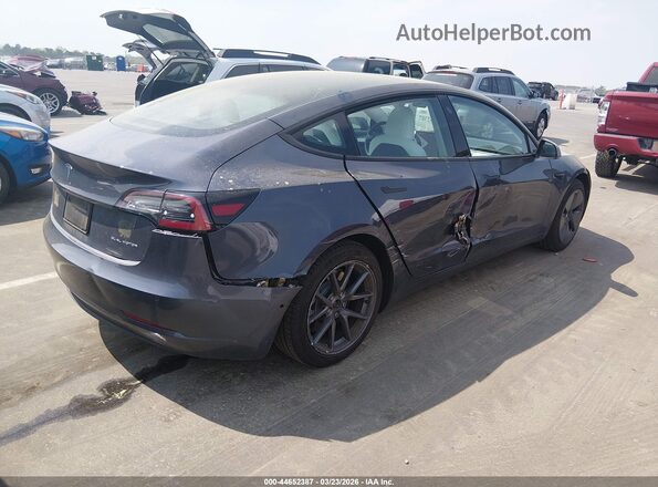 5YJ3E1EB8NF114173 2022 TESLA MODEL 3 Серый Задняя правая четверть
