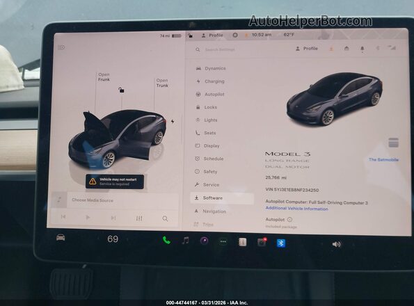 5YJ3E1EB8NF234250 2022 TESLA MODEL 3 Серебряный 