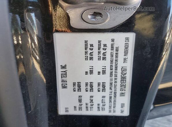 5YJ3E1EB9KF421671 2019 TESLA MODEL Черный Вид подкапотного пространства