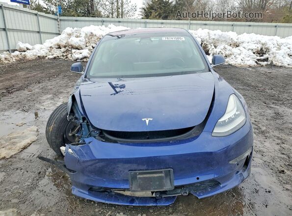5YJ3E1EBXKF199464 2019 TESLA MODEL Blue Widok z przodu