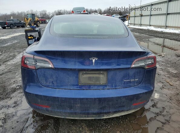 5YJ3E1EBXKF199464 2019 TESLA MODEL Blue Widok z tyłu