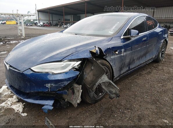 5YJSA1E24JF296777 2018 TESLA MODEL S Синий Вид спереди