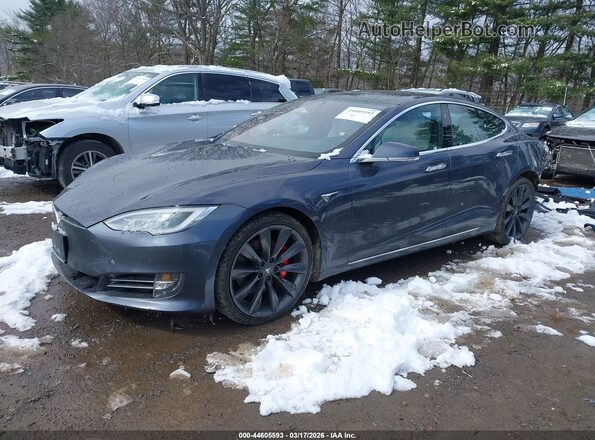 5YJSA1E45LF358630 2020 TESLA MODEL S Серый Передняя левая четверть