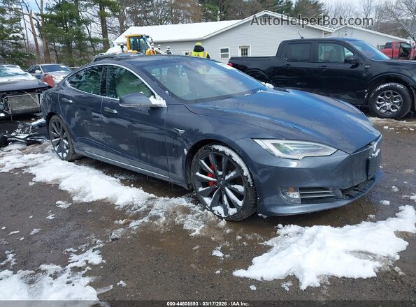 5YJSA1E45LF358630 2020 TESLA MODEL S Серый Передняя правая четверть