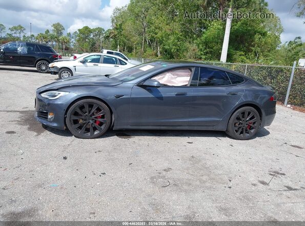 5YJSA1E45LF370163 2020 TESLA MODEL S Серый Вид задней части салона