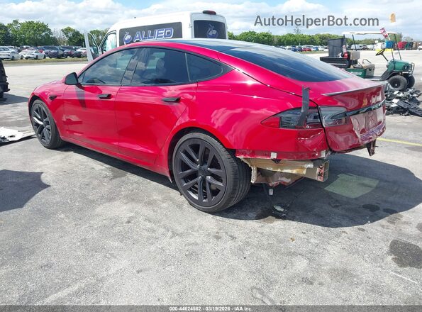 5YJSA1E53MF428801 2021 TESLA MODEL S Красный Задняя левая четверть