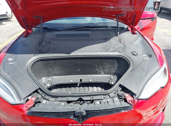 5YJSA1E53MF428801 2021 TESLA MODEL S Красный Вид сзади