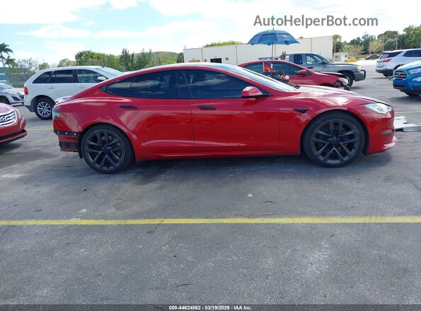 5YJSA1E53MF428801 2021 TESLA MODEL S Красный Панорамный вид салона 360°