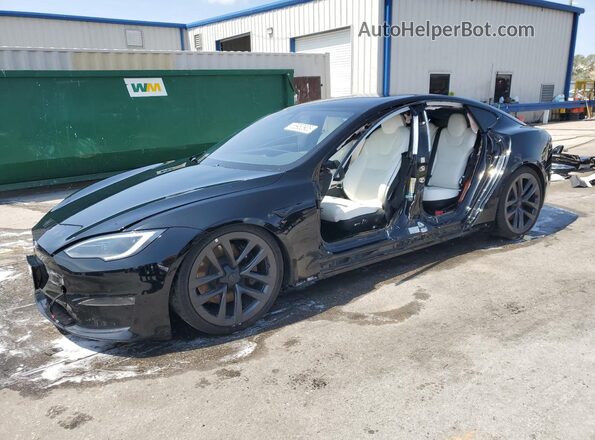 5YJSA1E56NF476116 2022 TESLA MODEL Black Przód lewy