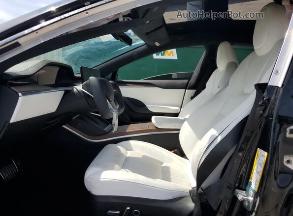 5YJSA1E56NF476116 2022 TESLA MODEL Black Widok wnętrza z przodu