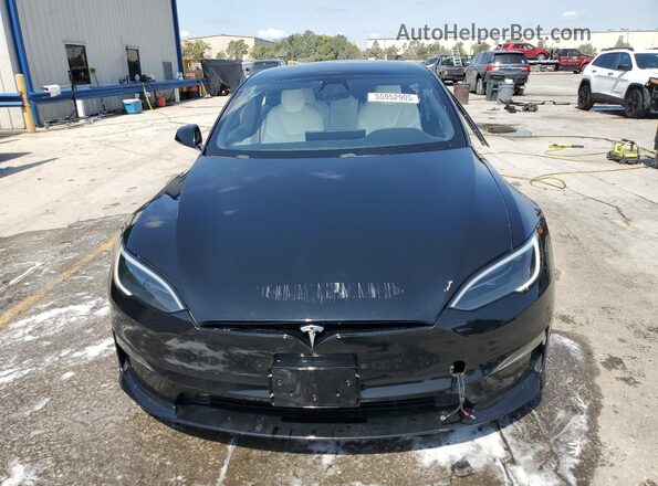 5YJSA1E56NF476116 2022 TESLA MODEL Black Widok z przodu