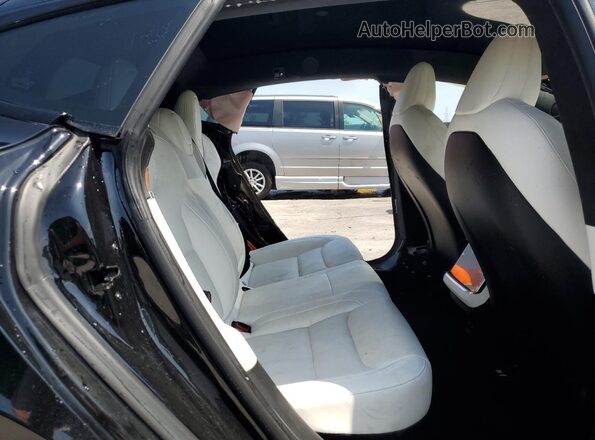 5YJSA1E56NF476116 2022 TESLA MODEL Black Widok tylnych siedzeń