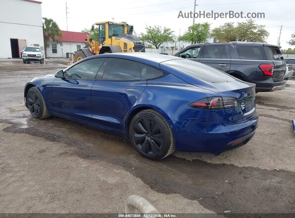 5YJSA1E56NF493675 2022 TESLA MODEL S Синий Задняя левая четверть