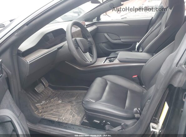 5YJSA1E59NF478751 2022 TESLA MODEL S Black Widok wnętrza z przodu