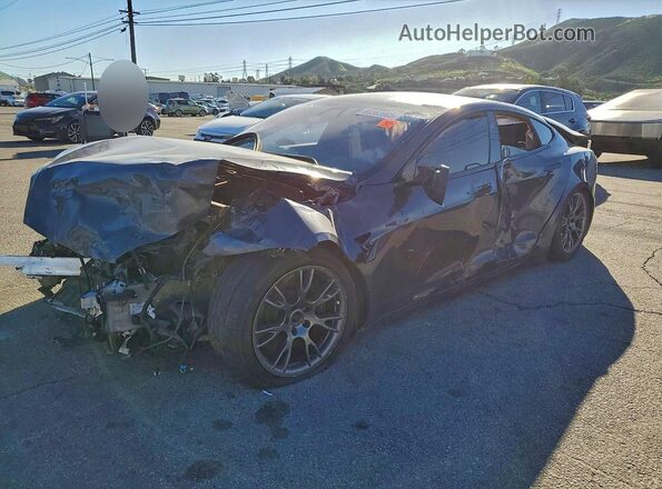 5YJSA1E6XMF444101 2021 TESLA MODEL Серый Передняя левая четверть