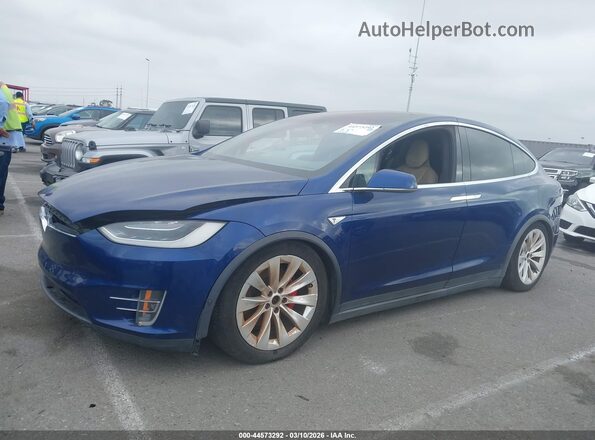 5YJXCBE4XGF006994 2016 TESLA MODEL X Синий Вид задней части салона