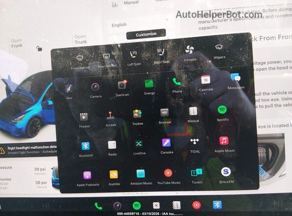 5YJYGDEE1MF078627 2021 TESLA MODEL Y Blue 