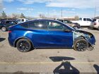 2021 Tesla Model Y Long Range Dual Motor All-wheel Drive Blue vin: 5YJYGDEE1MF078627
