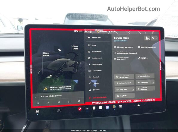 5YJYGDEE7MF258503 2021 TESLA MODEL Y Black 