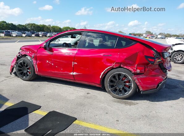 5YJYGDEE8MF253665 2021 TESLA MODEL Y Red Панорамний вид салону 360°