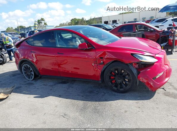 5YJYGDEE8MF253665 2021 TESLA MODEL Y Red Вид задньої частини салону