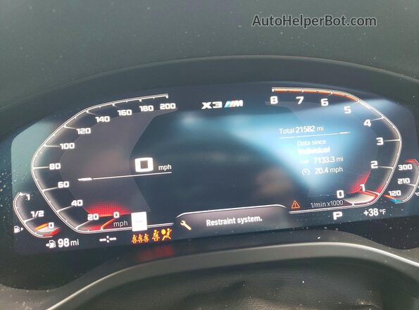 5YM13EC02P9R88125 2023 BMW X3 Black Vista del cuadro de instrumentos