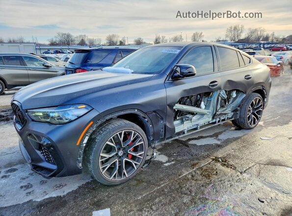 5YMCY0C06P9R25266 2023 BMW X6 Черный Передняя левая четверть