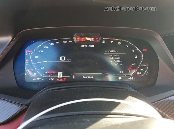 5YMJU0C08P9P69718 2023 BMW X5 Red Вид щитка приладів