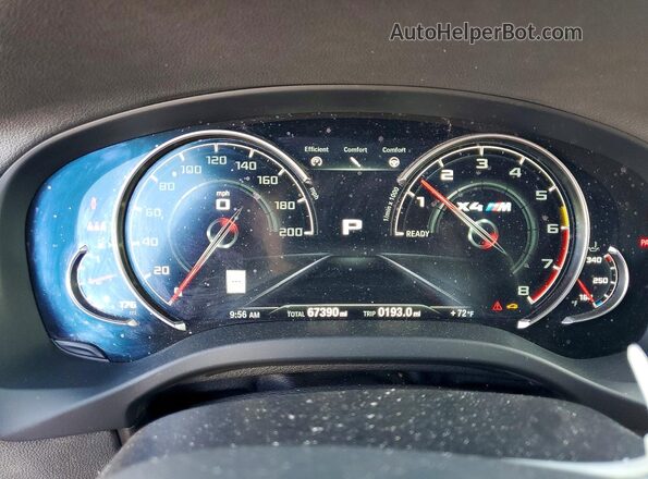 5YMUJ0C0XLLU67219 2020 BMW X4 Black Widok zestawu wskaźników