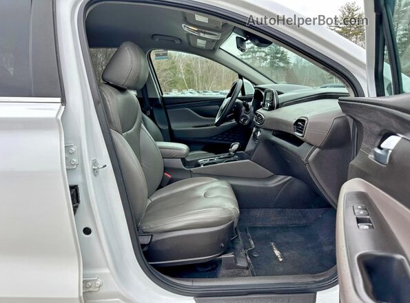 5NMS2CAD4KH121087 2019 HYUNDAI SANTA White Vista del salpicadero