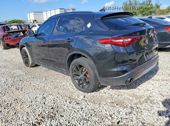 ZASPAJAN9K7C59485 2019 ALFA ROMEO STELVIO Black Tył prawy