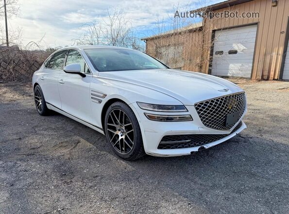 KMTGB4SC2NU092298 2022 GENESIS G80 Белый Задняя правая четверть