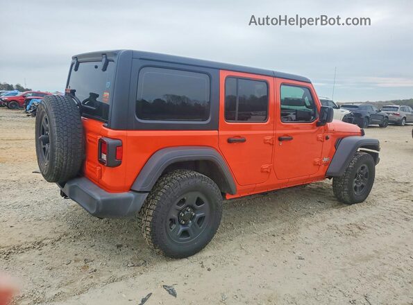 1C4HJXDN3KW526072 2019 JEEP WRANGLER Оранжевый Передняя правая четверть