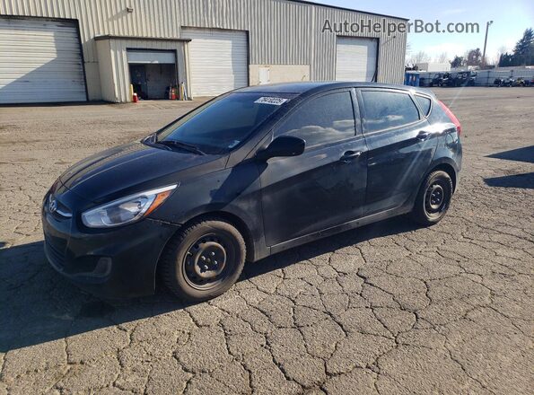 KMHCT5AE2HU312719 2017 HYUNDAI ACCENT Black წინა მარცხენა ხედი სამი მეოთხედიდან