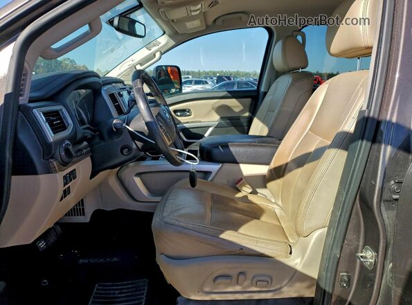 1N6BA1F47GN514606 2016 NISSAN TITAN Brown Widok deski rozdzielczej