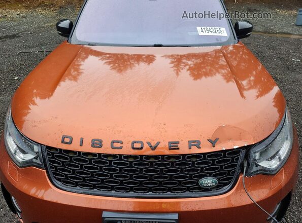 SALRHBBK7HA035787 2017 LAND ROVER DISCOVERY Orange Вид наклейки з VIN-кодом