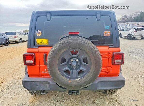 1C4HJXDN3KW526072 2019 JEEP WRANGLER Оранжевый Вид салона спереди