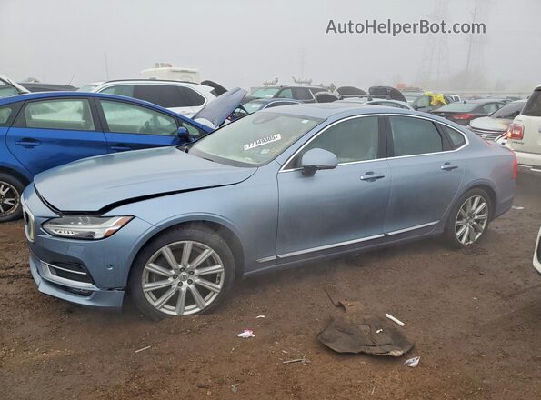 YV1A22ML9H1010847 2017 VOLVO S90 Синий Задняя левая четверть