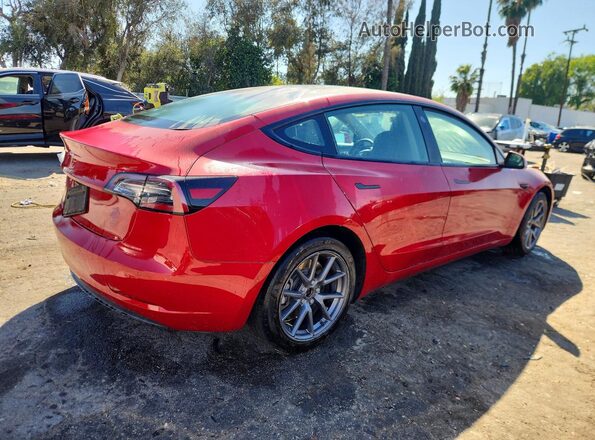 5YJ3E1EA7NF288906 2022 TESLA MODEL 3 Красный Передняя правая четверть