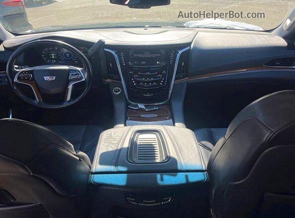 1GYS4GKJ0JR215185 2018 CADILLAC ESCALADE Черный Вид задних сидений