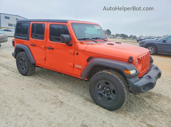 1C4HJXDN3KW526072 2019 JEEP WRANGLER Оранжевый Вид спереди
