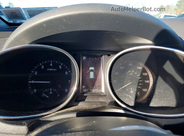 KM8SN4HF4HU197684 2017 HYUNDAI SANTA Blue Vista de los asientos traseros
