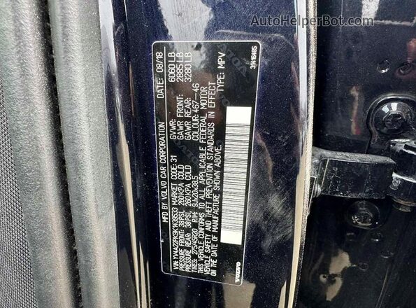 YV4A22PK9K1439533 2019 VOLVO XC90 Черный Вид задней части салона